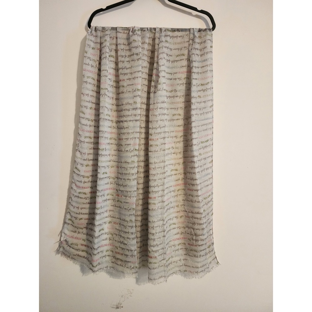 Thirty-One Gifts Avenue Scarf Proverbs 31 Scripture Print Cream Wrap Scarf